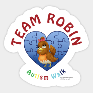 TEAM ROBIN Autism Walk Tee Sticker